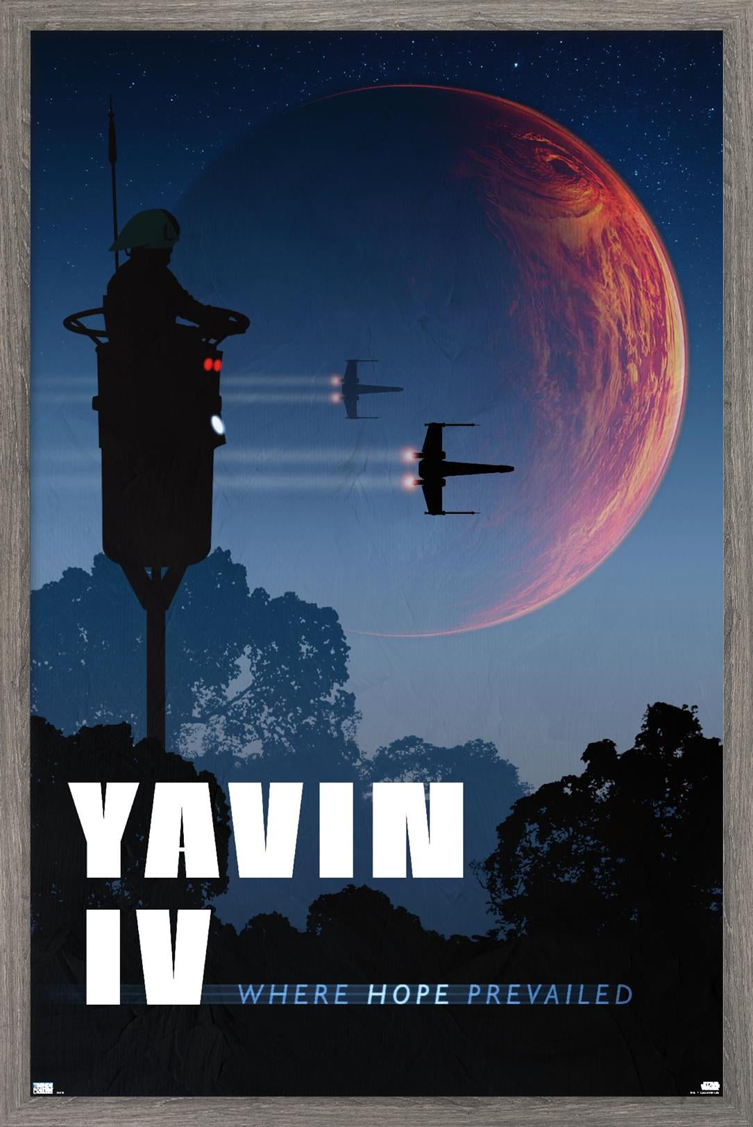 Star Wars: Yavin - Visit Yavin by Russell Walks 23 Wall Poster, 22.375 ...