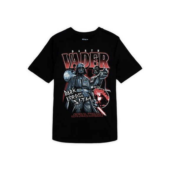 Star Wars Boys Darth Vader Graphic Tee with Short Sleeves, Sizes 4-18