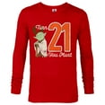 thumbnail image 1 of Star Wars Yoda 21st Birthday - Long Sleeve T-Shirt for Men - Customized-New Red, 1 of 5