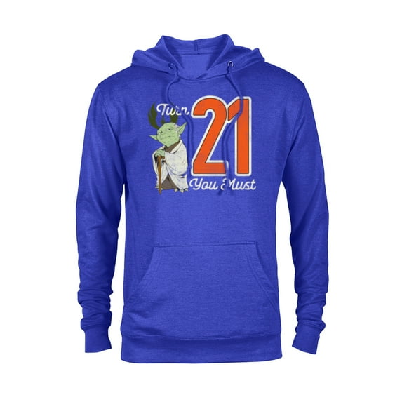 Star Wars Yoda 21st Birthday - Pullover Hoodie for Adults - Customized-Royal Heather