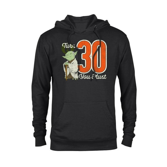 Star Wars Yoda 30th Birthday - Pullover Hoodie for Adults - Customized-Black