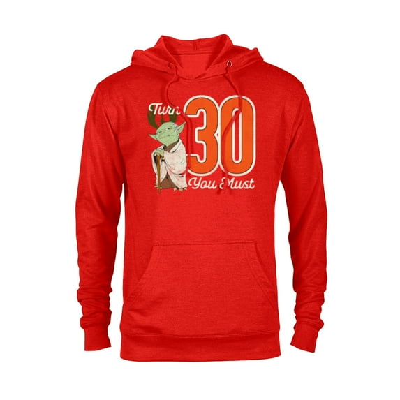 Star Wars Yoda 30th Birthday - Pullover Hoodie for Adults - Customized-Red Heather