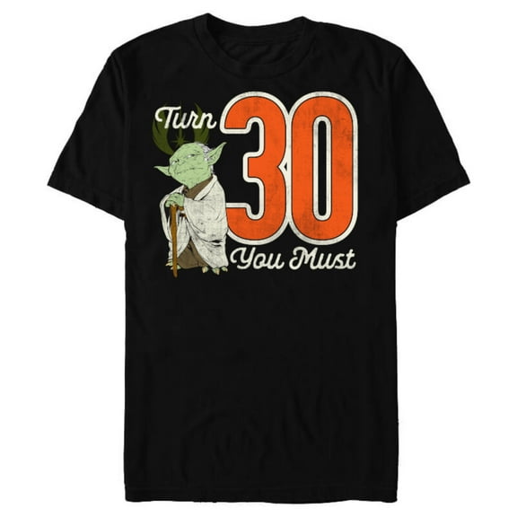 Star Wars Yoda 30th Birthday - Short Sleeve Blended T-Shirt for Adults - Customized-Black