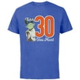 thumbnail image 1 of Star Wars Yoda 30th Birthday - Short Sleeve Cotton T-Shirt for Adults - Customized-Royal Heather, 1 of 5