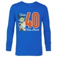 thumbnail image 1 of Star Wars Yoda 40th Birthday - Long Sleeve T-Shirt for Men - Customized-Royal, 1 of 5