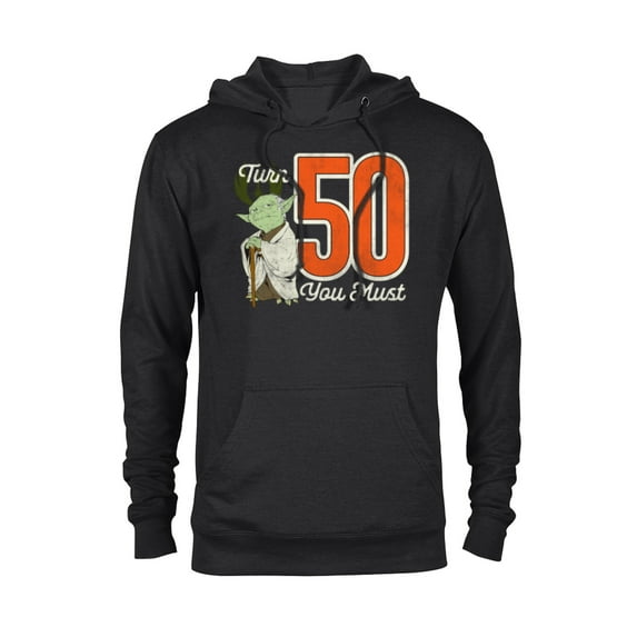 Star Wars Yoda 50th Birthday - Pullover Hoodie for Adults - Customized-Black