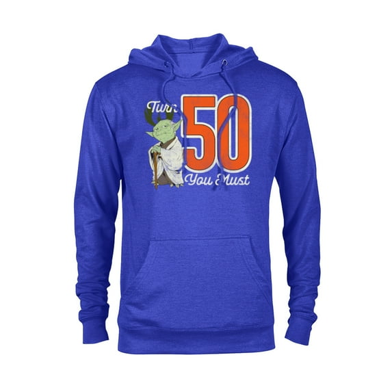 Star Wars Yoda 50th Birthday - Pullover Hoodie for Adults - Customized-Royal Heather