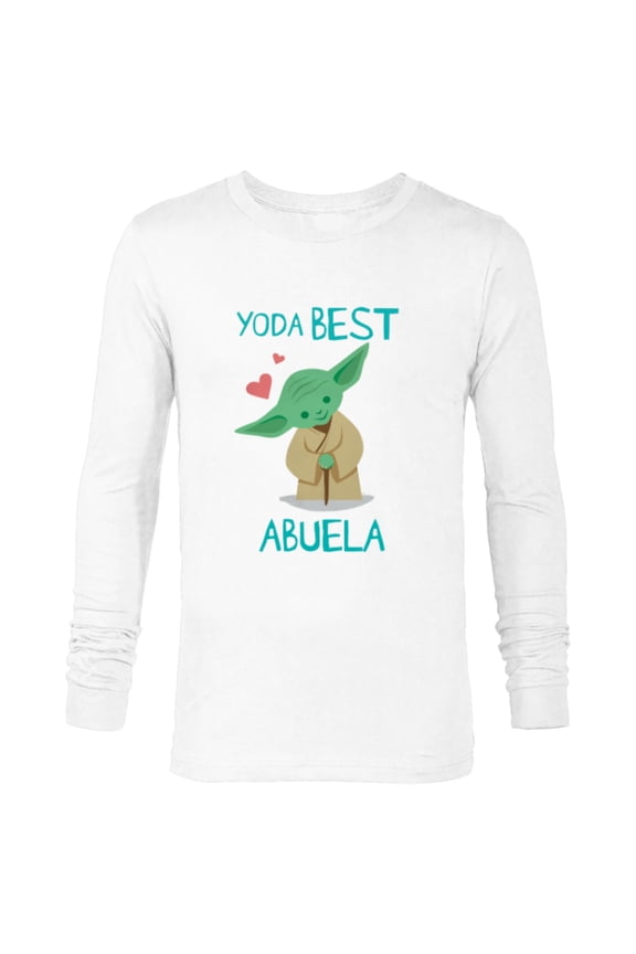 Yoda Best Abuela Chibi Portrait Día de la Madre - Long Sleeve T-Shirt for Men - Customized-White