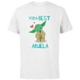 thumbnail image 1 of Star Wars Yoda Best Abuela Chibi Portrait Día de la Madre - Short Sleeve Cotton T-Shirt for Adults - Customized-White, 1 of 5