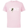 thumbnail image 1 of Star Wars Yoda Best Aunt Lightsaber Gift for Family - Short Sleeve Cotton T-Shirt for Adults - Customized-Soft Pink, 1 of 5