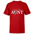 thumbnail image 1 of Star Wars Yoda Best Aunt Lightsaber Gift for Family - Short Sleeve T-Shirt for Kids - Customized-Red, 1 of 5