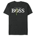 thumbnail image 1 of Star Wars Yoda Best Boss Lightsaber Birthday Employer Gift- Short Sleeve Blended T-Shirt for Adults - Customized-Dark Heather, 1 of 5