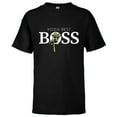 thumbnail image 1 of Star Wars Yoda Best Boss Lightsaber Birthday Employer Gift- Short Sleeve T-Shirt for Kids - Customized-Black, 1 of 5
