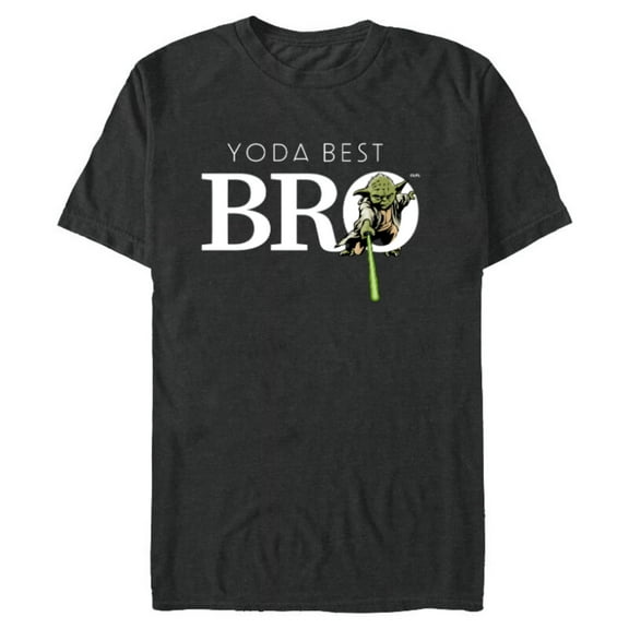 Star Wars Yoda Best Bro Lightsaber Gift for Brother - Short Sleeve Blended T-Shirt for Adults - Customized-Dark Heather