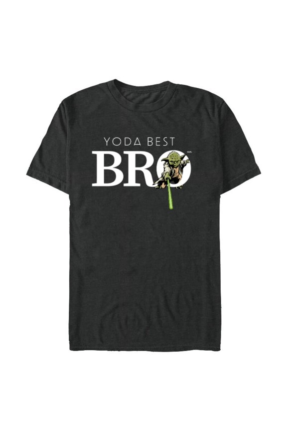 Yoda Best Bro Lightsaber Gift for Brother - Short Sleeve Blended T-Shirt for Adults - Customized-Dark Heather