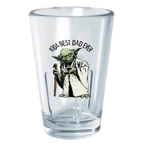 Star Wars Yoda Best Dad Ever Cartoon Tritan Shot Glass Clear 2 oz.