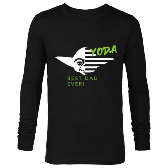 Star Wars Yoda Best Dad Ever Father's Day - Long Sleeve T-Shirt for Men - Customized-Black