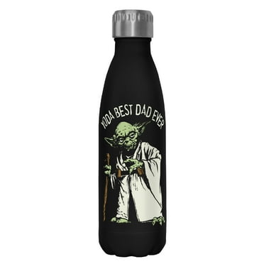 Star Wars Yoda Best Dad Ever  Stainless Steel Water Bottle Black 17 oz.