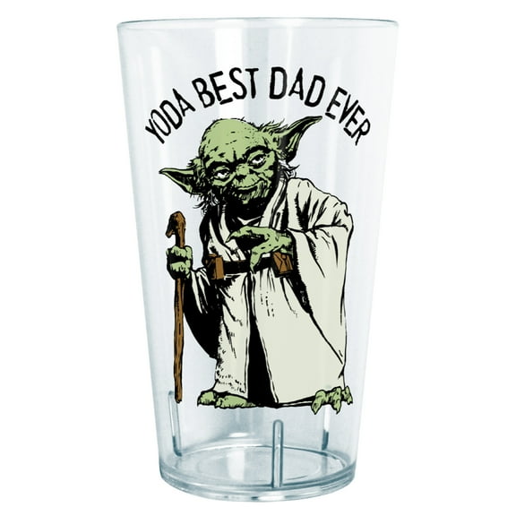Star Wars Yoda Best Dad Ever  Tritan Drinking Cup Clear 24 oz.