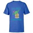 thumbnail image 1 of Star Wars Yoda Best Daughter Yoda Chibi Portrait Family- Short Sleeve T-Shirt for Kids - Customized-Royal, 1 of 5