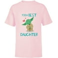 thumbnail image 1 of Star Wars Yoda Best Daughter Yoda Chibi Portrait Family- Short Sleeve T-Shirt for Kids - Customized-Soft Pink, 1 of 5