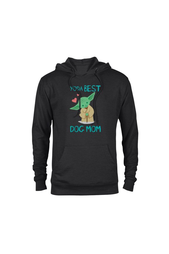 Yoda Best Dog Mom Yoda Chibi Portrait Family- Pullover Hoodie for Adults - Customized-Black