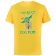 thumbnail image 1 of Star Wars Yoda Best Dog Mom Yoda Chibi Portrait Family- Short Sleeve Cotton T-Shirt for Adults - Customized-Yellow, 1 of 5