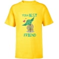 thumbnail image 1 of Star Wars Yoda Best Friend Yoda Chibi Portrait Birthday Gift- Short Sleeve T-Shirt for Kids - Customized-Yellow, 1 of 5