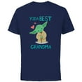 thumbnail image 1 of Star Wars Yoda Best Grandma Yoda Chibi Portrait Mother’s Day - Short Sleeve Cotton T-Shirt for Adults - Customized-Navy, 1 of 5