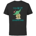 thumbnail image 1 of Star Wars Yoda Best Grandmother Chibi Portrait Mother’s Day - Short Sleeve Cotton T-Shirt for Adults - Customized-Black, 1 of 5