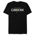 thumbnail image 1 of Star Wars Yoda Best Groom Lightsaber Wedding Honeymoon Gift- Short Sleeve Blended T-Shirt for Adults - Customized-Black, 1 of 5