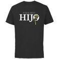 thumbnail image 1 of Star Wars Yoda Best Hijo Lightsaber Gift Familia Spanish- Short Sleeve Cotton T-Shirt for Adults - Customized-Black, 1 of 5
