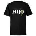 thumbnail image 1 of Star Wars Yoda Best Hijo Lightsaber Gift Familia Spanish- Short Sleeve T-Shirt for Kids - Customized-Black, 1 of 5