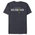 thumbnail image 1 of Star Wars Yoda Best Husband Lightsaber Birthday Anniversary- Short Sleeve Blended T-Shirt for Adults - Customized-Navy Heather, 1 of 5