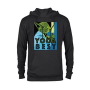 Star Wars Yoda Best Jedi Master with Lightsaber - Pullover Hoodie for Adults - Customized-Black