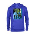 thumbnail image 1 of Star Wars Yoda Best Jedi Master with Lightsaber - Pullover Hoodie for Adults - Customized-Royal, 1 of 5