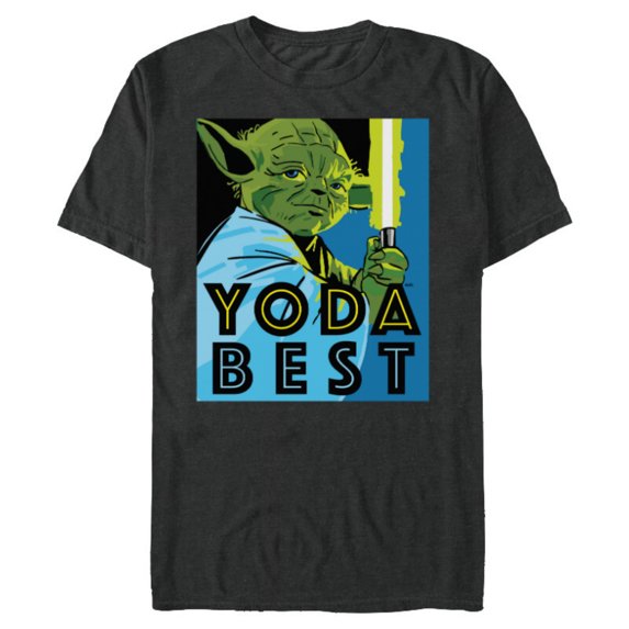 Star Wars Yoda Best Jedi Master with Lightsaber - Short Sleeve Blended T-Shirt for Adults - Customized-Dark Heather