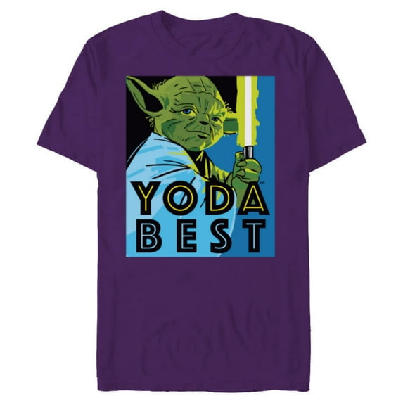 Star Wars Yoda Best Jedi Master with Lightsaber - Short Sleeve Blended T-Shirt for Adults - Customized-Purple