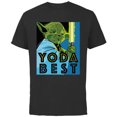 thumbnail image 1 of Star Wars Yoda Best Jedi Master with Lightsaber - Short Sleeve Cotton T-Shirt for Adults - Customized-Black, 1 of 5