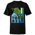 thumbnail image 1 of Star Wars Yoda Best Jedi Master with Lightsaber - Short Sleeve T-Shirt for Kids - Customized-Black, 1 of 5