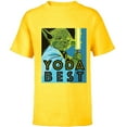 thumbnail image 1 of Star Wars Yoda Best Jedi Master with Lightsaber - Short Sleeve T-Shirt for Kids - Customized-Yellow, 1 of 5