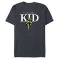thumbnail image 1 of Star Wars Yoda Best Kid Lightsaber Gift for Family- Short Sleeve Blended T-Shirt for Adults - Customized-Navy Heather, 1 of 5