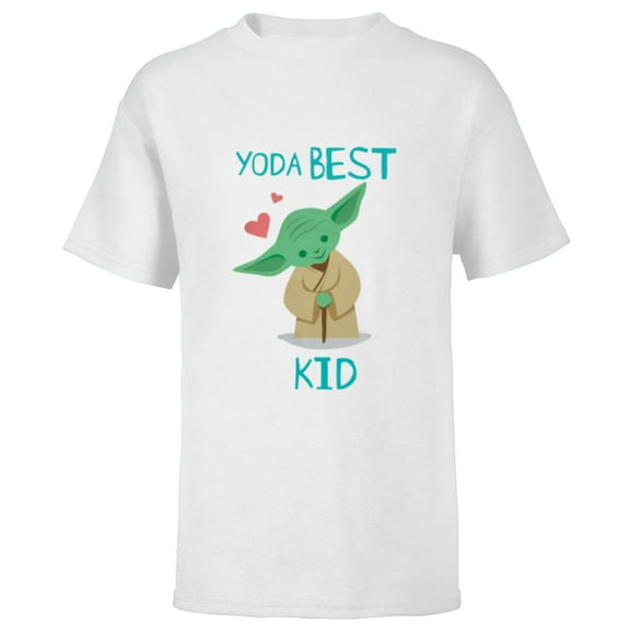 Star Wars Yoda Best Kid Yoda Chibi Portrait Family- Short Sleeve T-Shirt for Kids - Customized-White