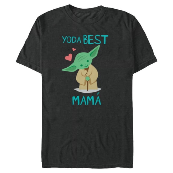 Star Wars Yoda Best Mamá Yoda Chibi Portrait Día de la Madre - Short Sleeve Blended T-Shirt for Adults - Customized-Dark Heather