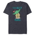 thumbnail image 1 of Star Wars Yoda Best Mama Yoda Chibi Portrait Mother’s Day - Short Sleeve Blended T-Shirt for Adults - Customized-Navy Heather, 1 of 5