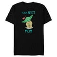thumbnail image 1 of Star Wars Yoda Best Mom Hearts Mother's Day - Short Sleeve Blended T-Shirt for Adults - Customized-Black, 1 of 5