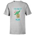 thumbnail image 1 of Star Wars Yoda Best Mom Hearts Mother's Day - Short Sleeve T-Shirt for Kids - Customized-Athletic Heather, 1 of 5