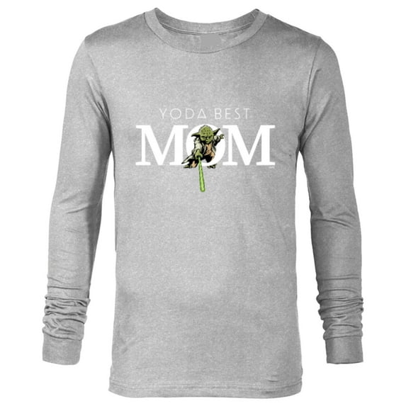 Star Wars Yoda Best Mom Lightsaber Mother’s Day Gift - Long Sleeve T-Shirt for Men - Customized-Athletic Heather