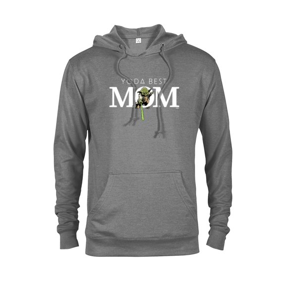 Star Wars Yoda Best Mom Lightsaber Mother’s Day Gift - Pullover Hoodie for Adults - Customized-Graphite Heather