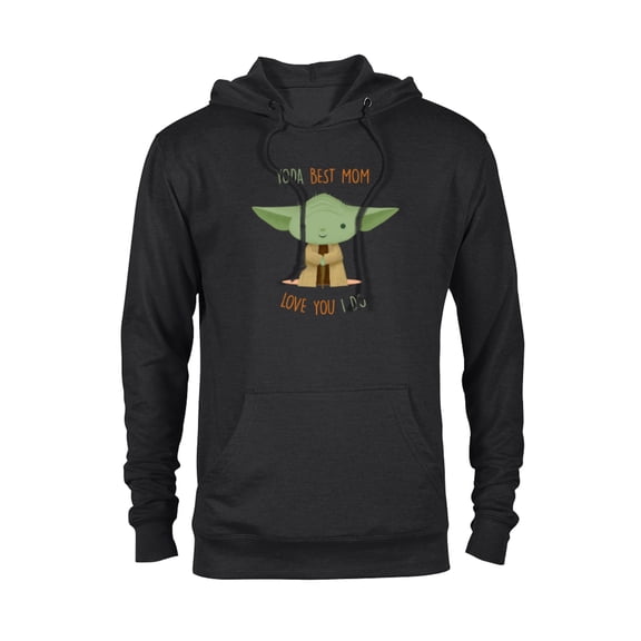 Star Wars Yoda Best Mom Love You I Do - Pullover Hoodie for Adults - Customized-Black